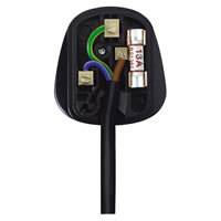 Black Quickfit 3 Pin 13A UK Plug #2