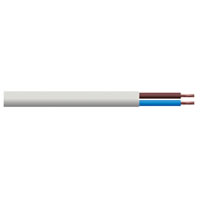 White 6A Rated 3182Y Round 2 Core PVC Flex Cable 5m