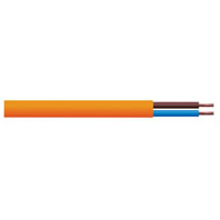 Orange 10A Rated 3182Y Round 2 Core PVC Flex Cable 10m