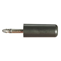 Black 2.5mm Mono Jack Plug with Hard Plastic Cover