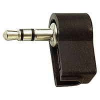 Black 3.5mm High Quality Right Angled Stereo Jack Plug