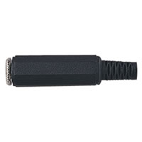 Black 3.5mm High Quality Stereo Jack Socket