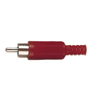 Red Phono Plug with Soft Plastic Cover