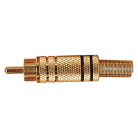 Black High Quality Gold Plated Phono Plug for Cable up to 5mm