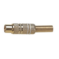 White High Quality Gold Plated Phono Line Socket for Cable up to 5mm