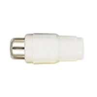 White Phono Line Socket with Hard Plastic Cover