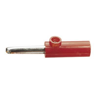 Red 4mm Banana Plug with Hard Plastic Cover and Screw Terminals