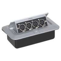 Pop up Plate with 4x 3 Pin XLR Sockets