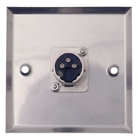 Silver Metal Wall Plate with 1x 3 Pin XLR Connector #2