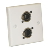 Signal Outlet Plate with 2 x Neutrik Ethercon Sockets