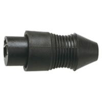 Black 2 Pin Din Line Socket with Screw Terminals