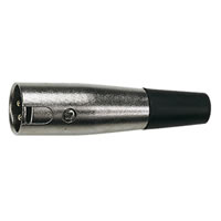 Nickel 3 Pin XLR Line Plug with Cable Protector
