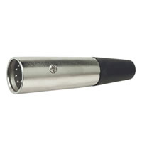 Nickel 5 Pin XLR Line Plug with Cable Protector