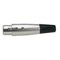 Nickel 4 Pin XLR Line Socket with Cable Protector