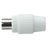 White 9.5mm Coaxial Line Plug