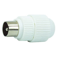 Coaxial Line Plug 9.5mm White