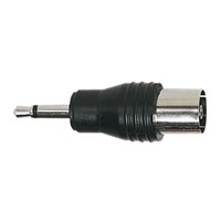 Black 3.5mm Mono Plug to Coaxial Socket