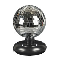 Cheetah 6 inch Floor Standing Mirror Ball with 6 Built In LEDs