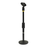 Black Adjustable Desk Microphone Stand with Heavy Cast Base