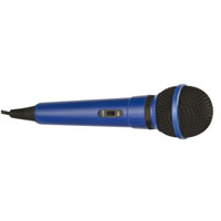 Mr Entertainer Plastic Karaoke Microphone Blue