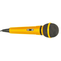 Mr Entertainer Plastic Karaoke Microphone Yellow