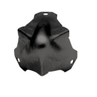 Black 4x 50mm Metal Ball Corners with Fixing Screws