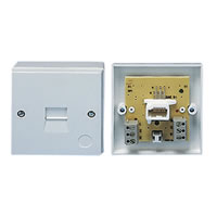 Secondary Telephone Socket 2/6A Surface Mounted