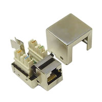 Silver Grey RJ45 Shielded Keystone Jack