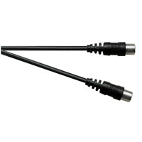 Black Coaxial Plug to Coaxial Socket 2m. Box of 50