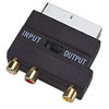 Scart Adaptor with Scart Plug to 3x Gold Plated Phono Plugs